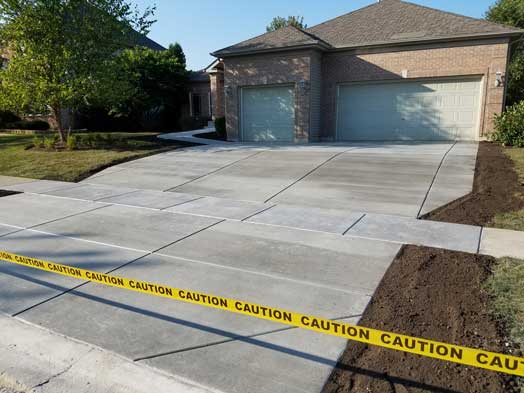 Drive/Sidewalk Done Front Walk Driveway